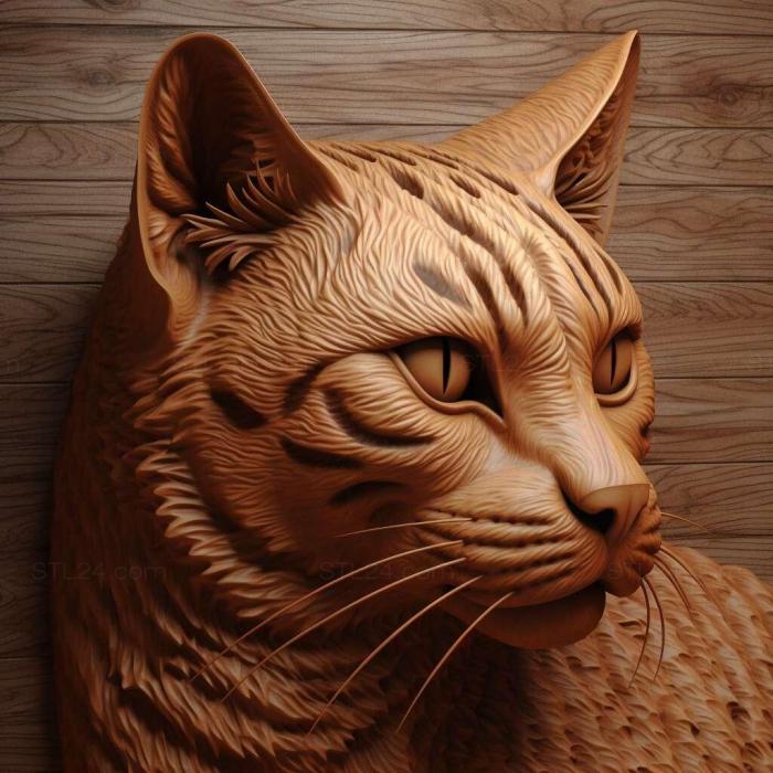 Nature and animals (st Cheetoh cat 2, NATURE_2874) 3D models for cnc